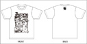 3style/3style Tシャツ白x黒  Mサイズ